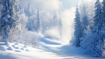 Clean Snowy Winter Forest