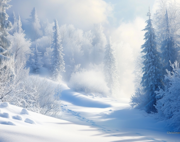 Clean Snowy Winter Forest
